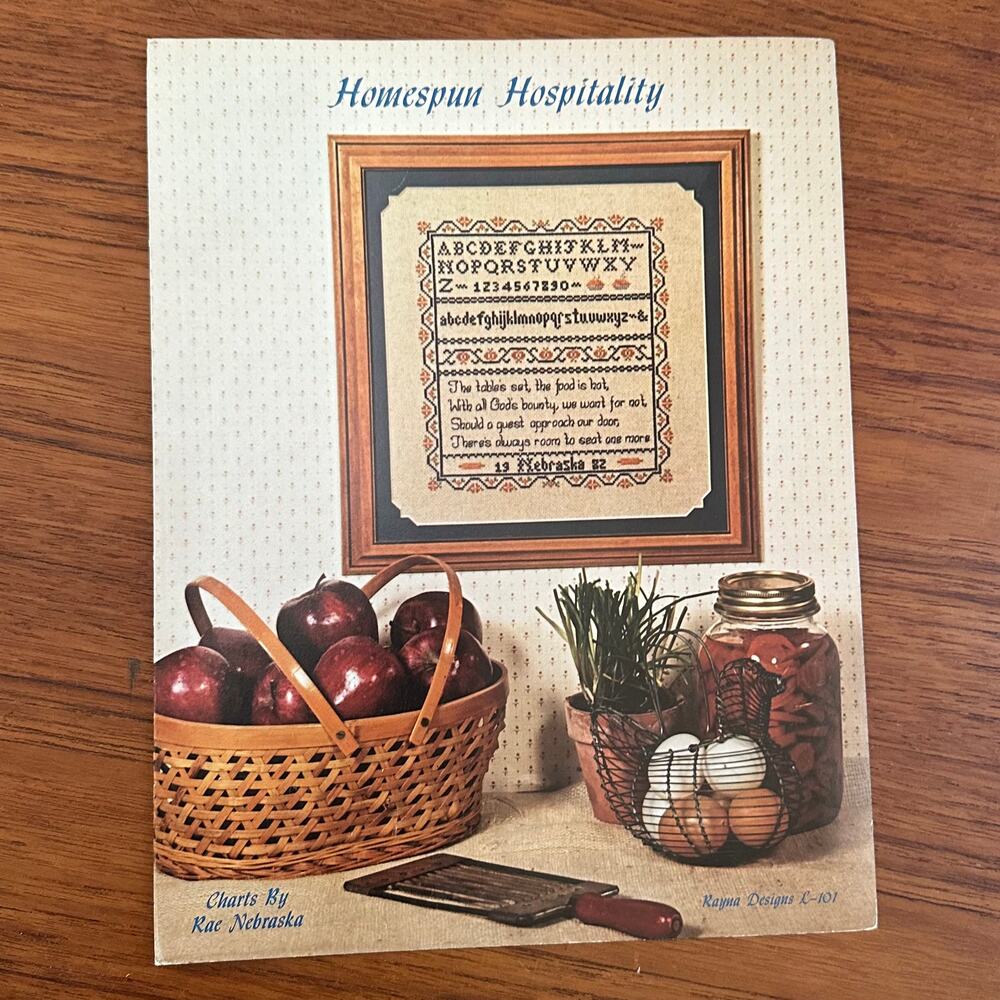 Homespun Hospitality Sampler Cross Stitch Pattern 1982